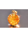 "Genuine Amber Pendant in 14K Vintage Rose Gold" vpab001 vpab001